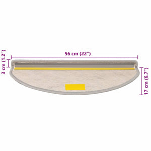 Selbstklebende Stufenmatten Sisal-Optik Silber 30er Set
