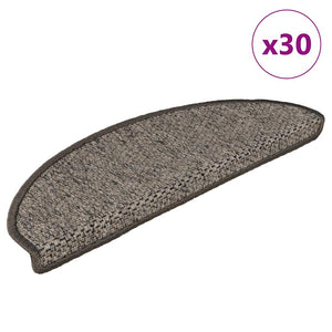 Selbstklebende Stufenmatten Sisal-Optik Grau-Beige, 30 Stk.