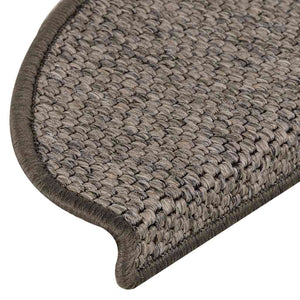Selbstklebende Stufenmatten Sisal-Optik Grau-Beige, 30 Stk.