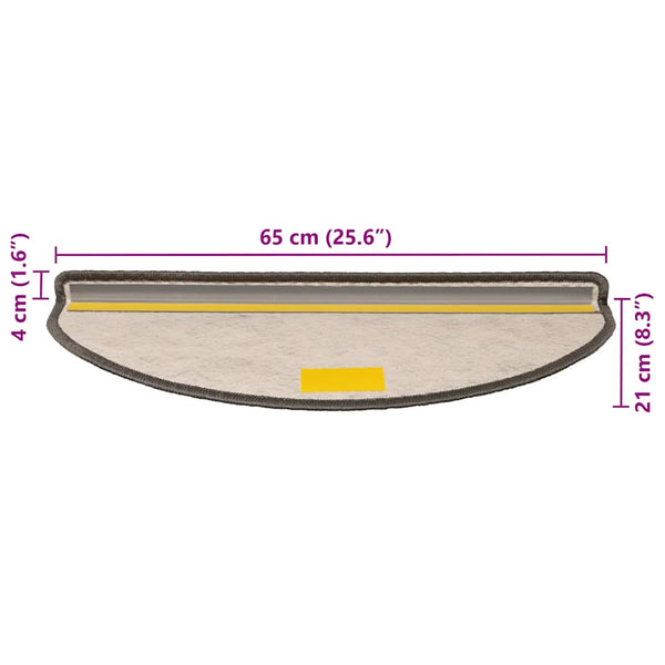 Selbstklebende Stufenmatten Sisal-Optik Grau-Beige, 30 Stk.