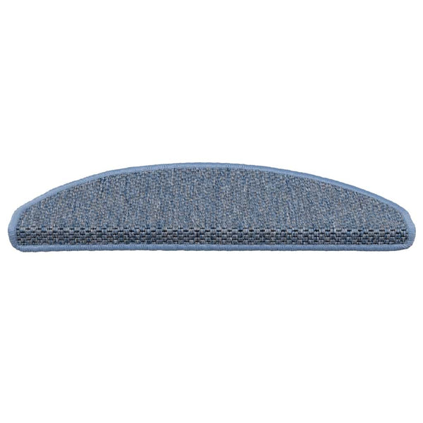 Selbstklebende Stufenmatten Sisal-Optik, 30er-Set, Blau
