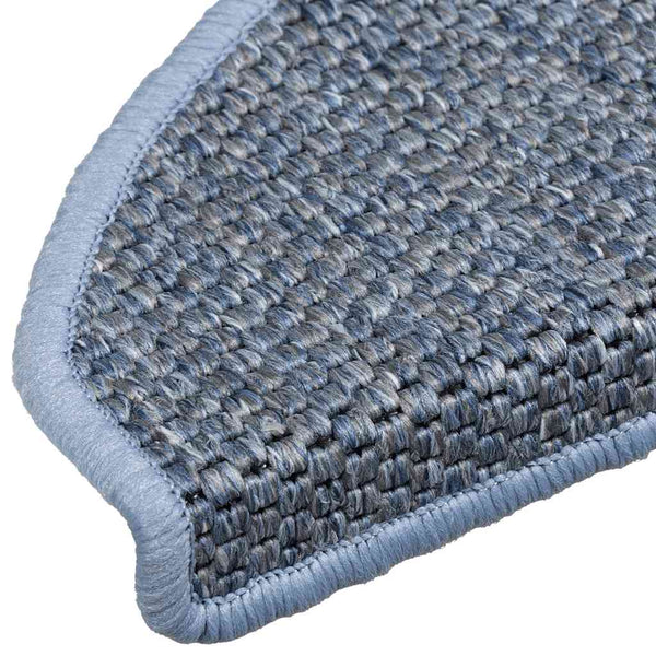 Selbstklebende Stufenmatten Sisal-Optik, 30er-Set, Blau
