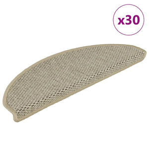 Sisal Treppenmatten Selbstklebend Hellgrün, 30er Set