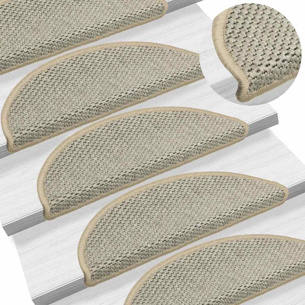 Sisal Treppenmatten Selbstklebend Hellgrün, 30er Set
