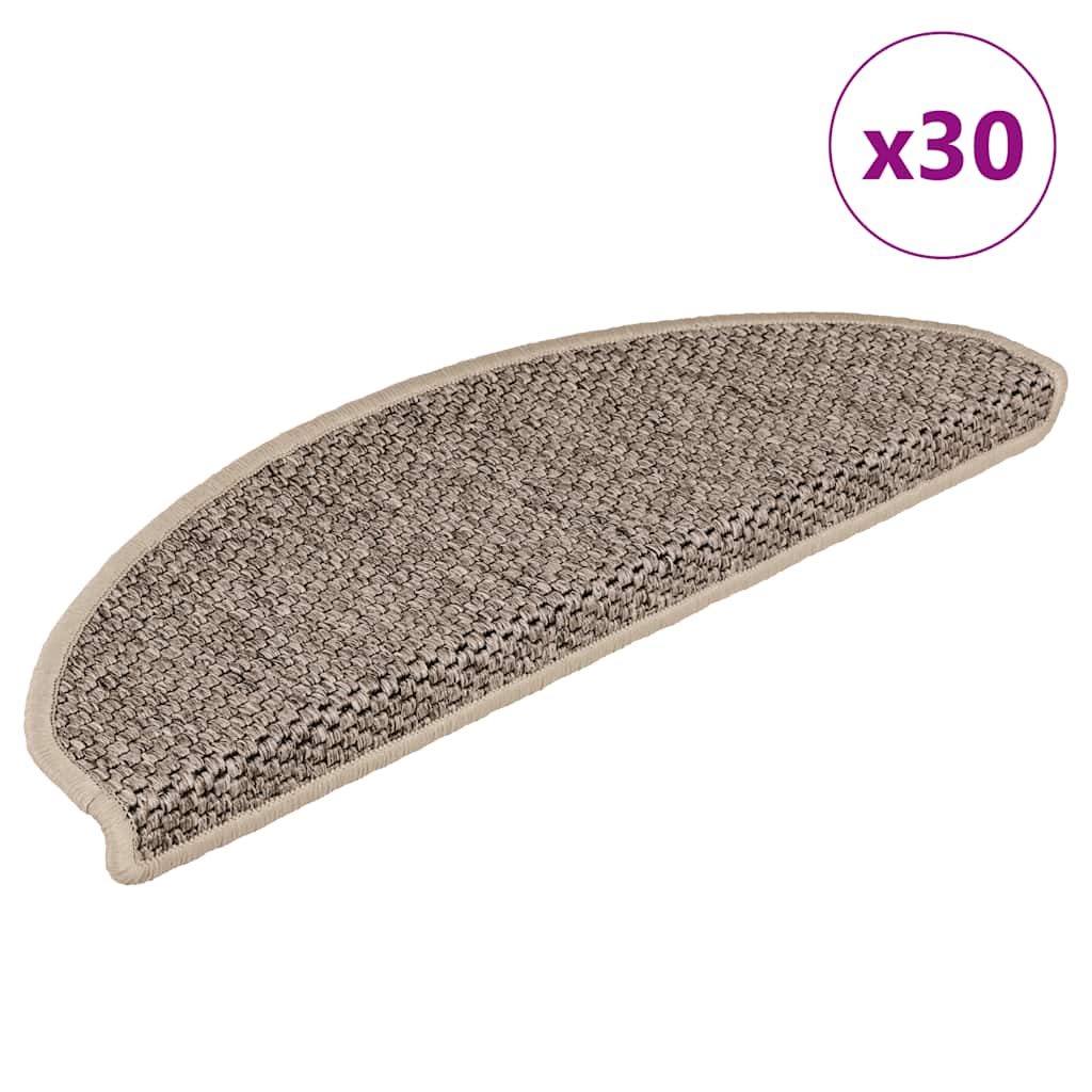 Selbstklebende Stufenmatten Sisal-Optik, 30er-Set