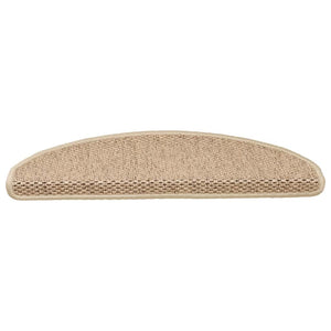 Selbstklebende Stufenmatten Sisal-Optik Sand, 30er Set