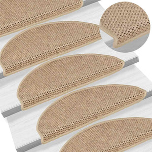 Selbstklebende Stufenmatten Sisal-Optik Sand, 30er Set