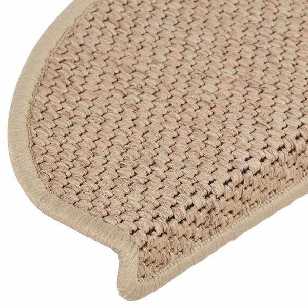 Selbstklebende Stufenmatten Sisal-Optik Sand, 30er Set