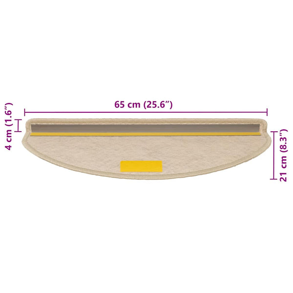 Selbstklebende Stufenmatten Sisal-Optik Sand, 30er Set