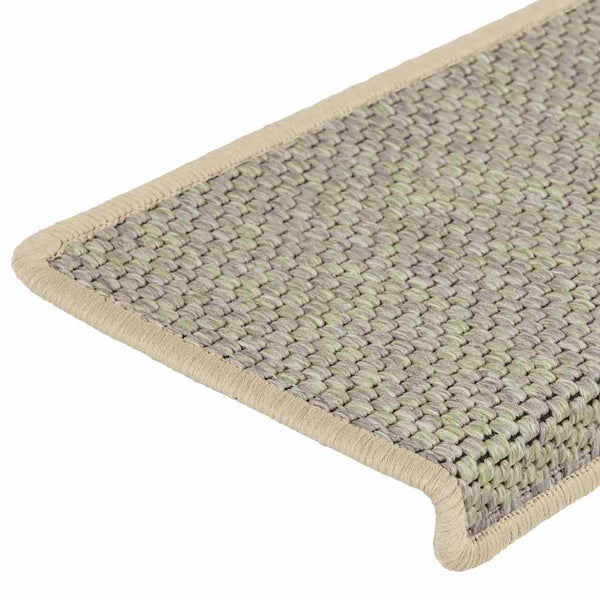 Selbstklebende Stufenmatten Sisal-Optik Hellgrün, 30er Set