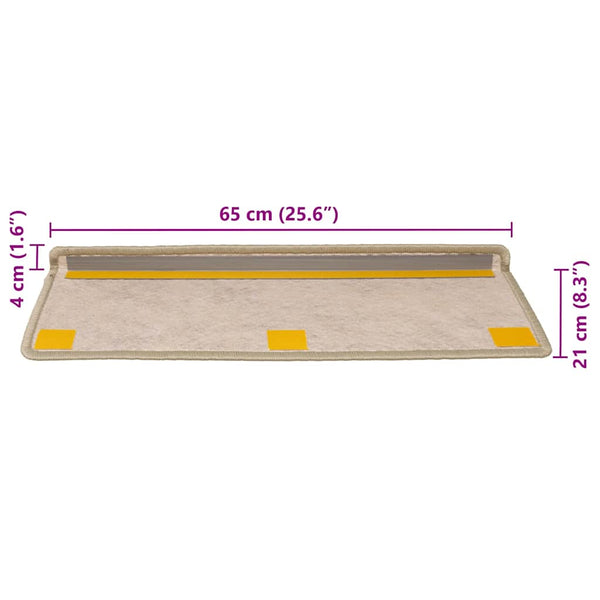 Selbstklebende Stufenmatten Sisal-Optik Hellgrün, 30er Set