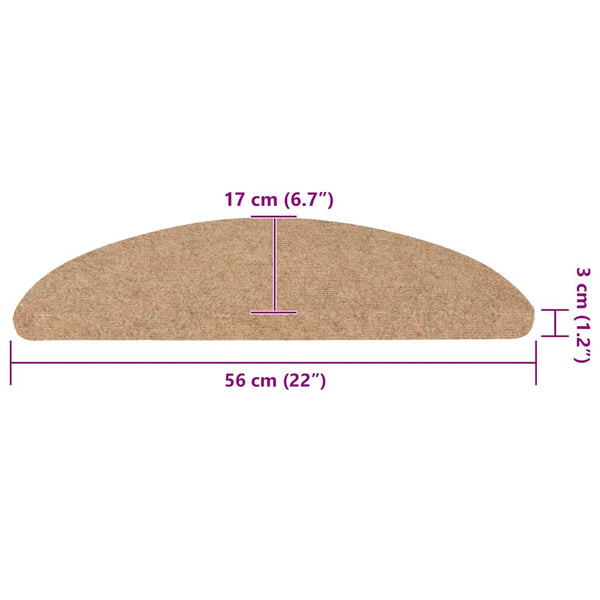 Selbstklebende Stufenmatten Beige 30er Set