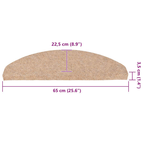 Selbstklebende Stufenmatten, 30er Set Beige