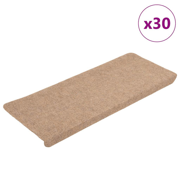 Selbstklebende Stufenmatten Beige, 30er Set