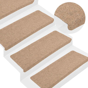 Selbstklebende Stufenmatten Beige, 30er Set