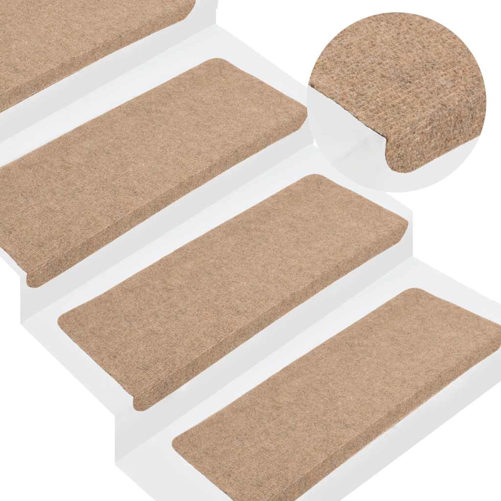 Selbstklebende Stufenmatten Beige, 30er Set