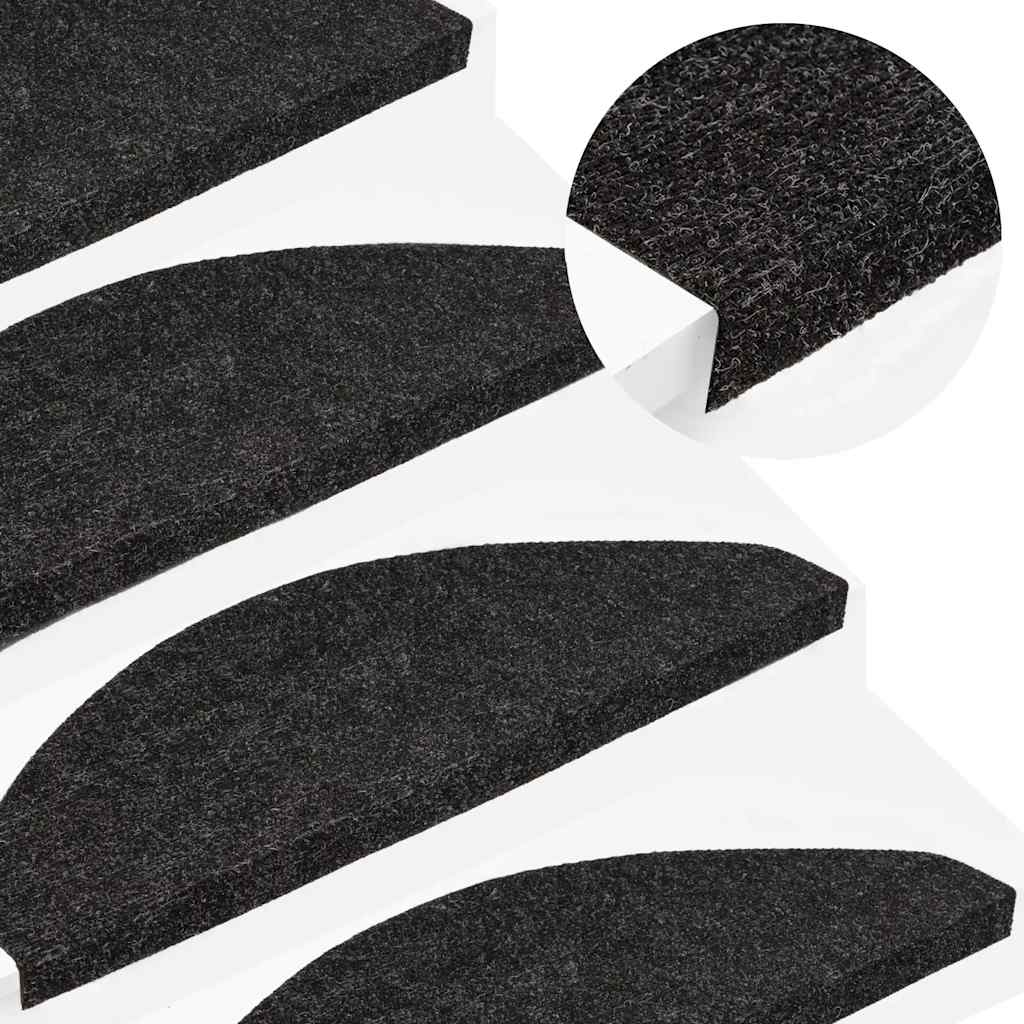 Selbstklebende Stufenmatten, 20er Set, Schwarz