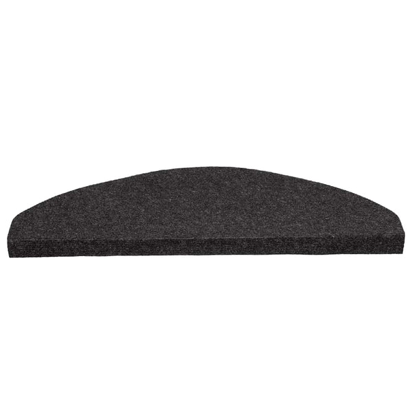 Selbstklebende Stufenmatten, 30 Stk, Schwarz 65x22,5 cm