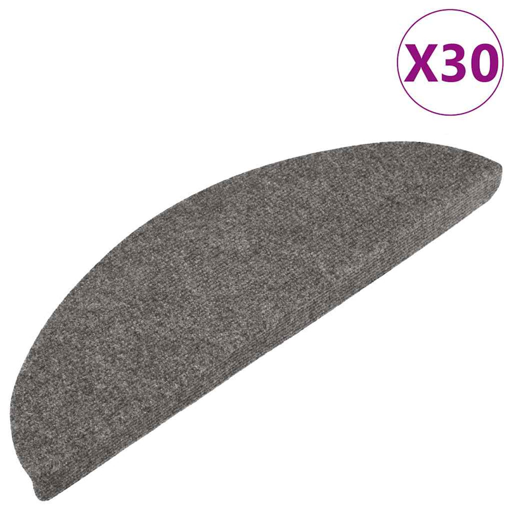 Selbstklebende Stufenmatten Grau, 30er Set