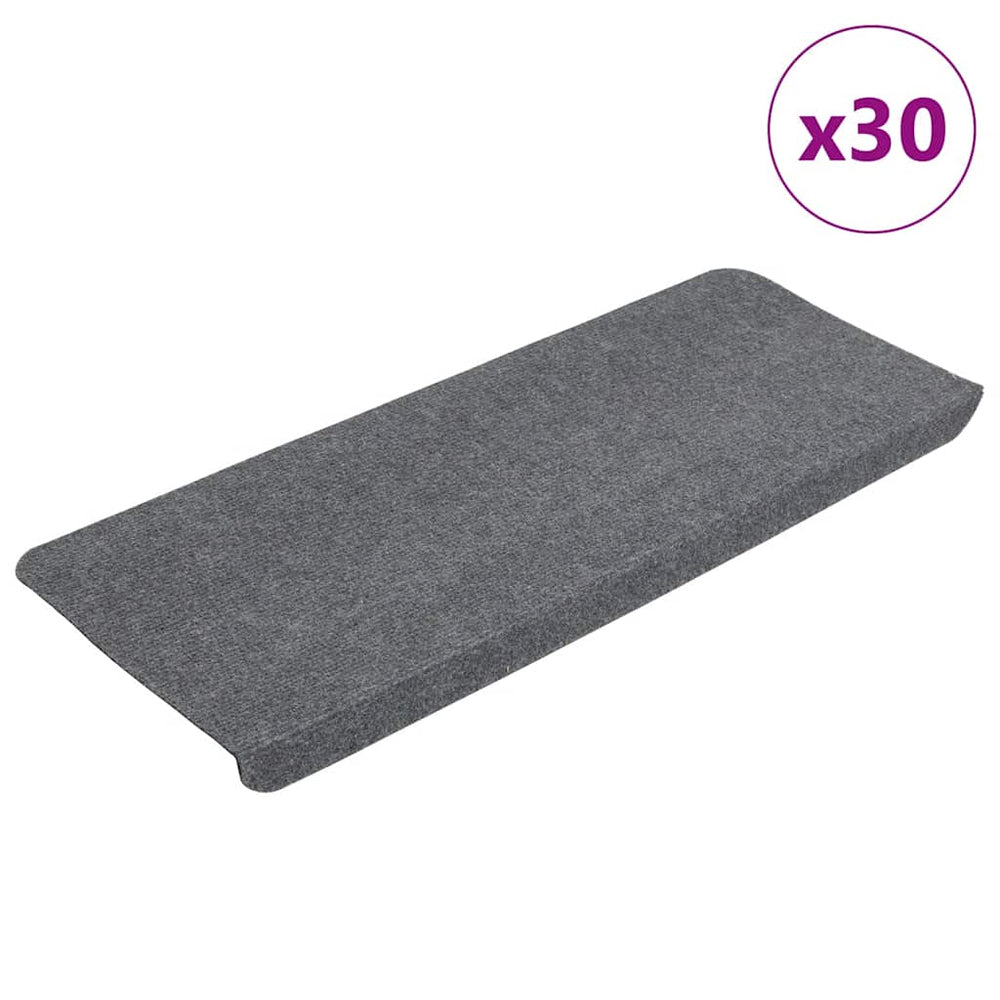 Selbstklebende Stufenmatten Grau, 30er Set