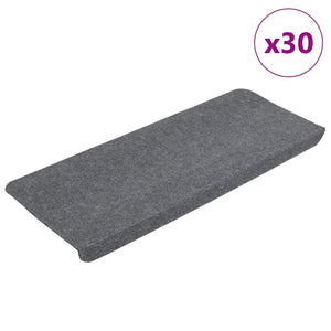 Selbstklebende Stufenmatten Grau, 30er Set