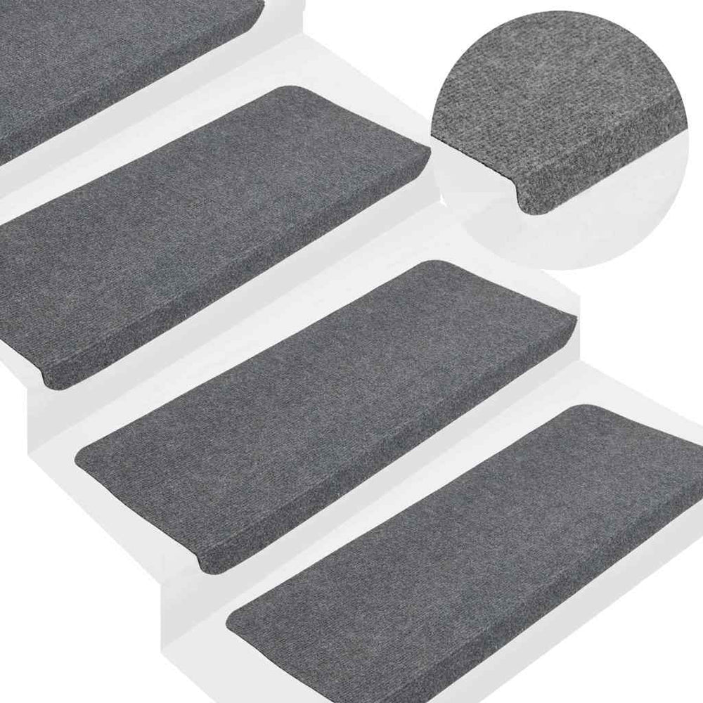 Selbstklebende Stufenmatten Grau, 30er Set