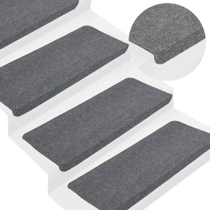 Selbstklebende Stufenmatten Grau, 30er Set