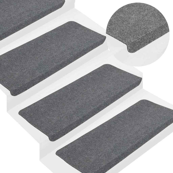 Selbstklebende Stufenmatten Grau, 30er Set