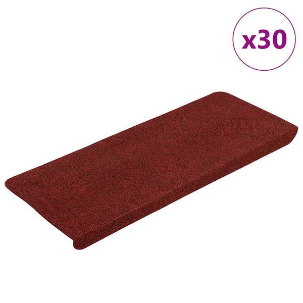 Selbstklebende Stufenmatten Rot, 30er Set