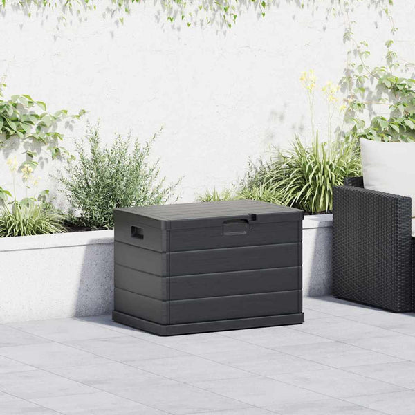 Garten Lagerbox Anthrazit Kunststoff 77,5 cm