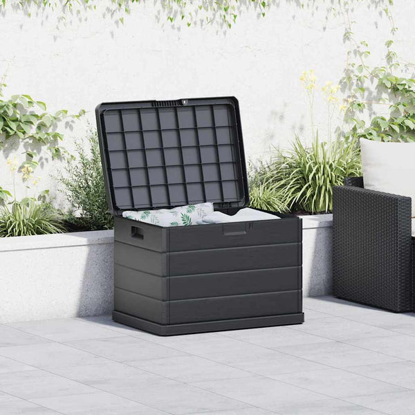 Garten Lagerbox Anthrazit Kunststoff 77,5 cm