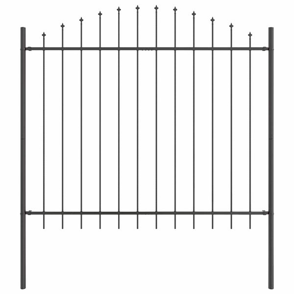 Grauer Gartenzaun, 2er-Set, 170x165 cm