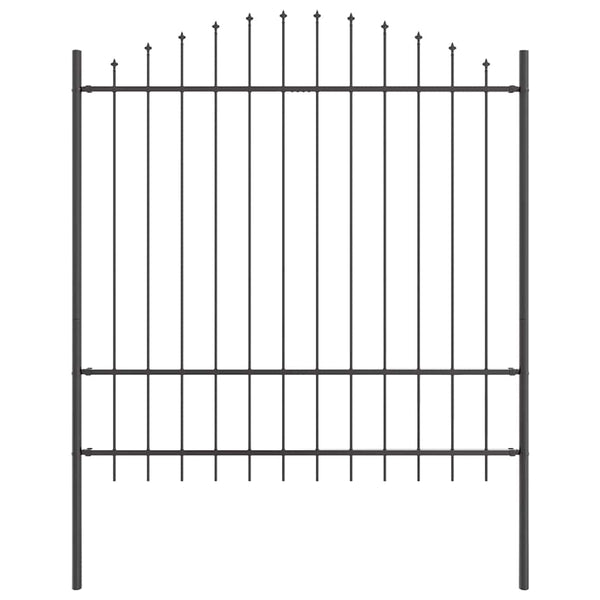 Gartenzaun 2er Set Grau Stahl 170x215cm