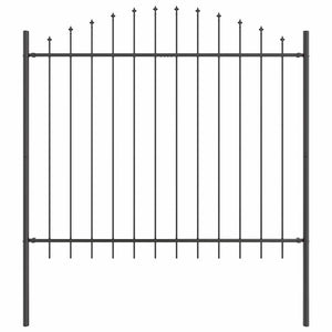 Gartenzaun Set Grau, 5-teilig, 170x165cm