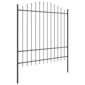 Grauer Gartenzaun, 5-teilig, 170x215 cm
