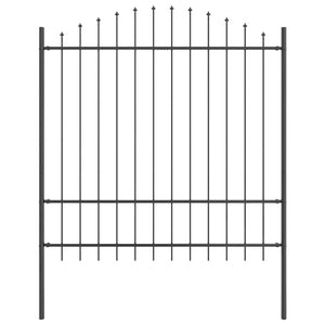 Grauer Gartenzaun, 5-teilig, 170x215 cm