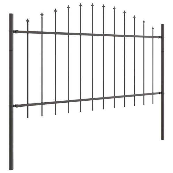 Grauer Gartenzaun 6-teilig, 170x140 cm