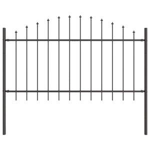 Grauer Gartenzaun 6-teilig, 170x140 cm