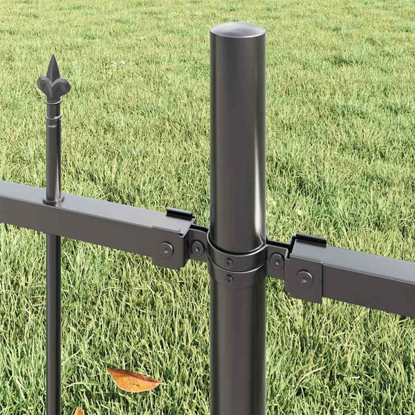 Gartenzaun Set Grau, 6-teilig