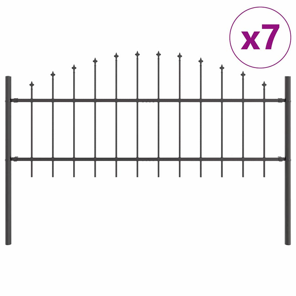 vidaXL Garden Fence Woerden 7 pcs Grey
