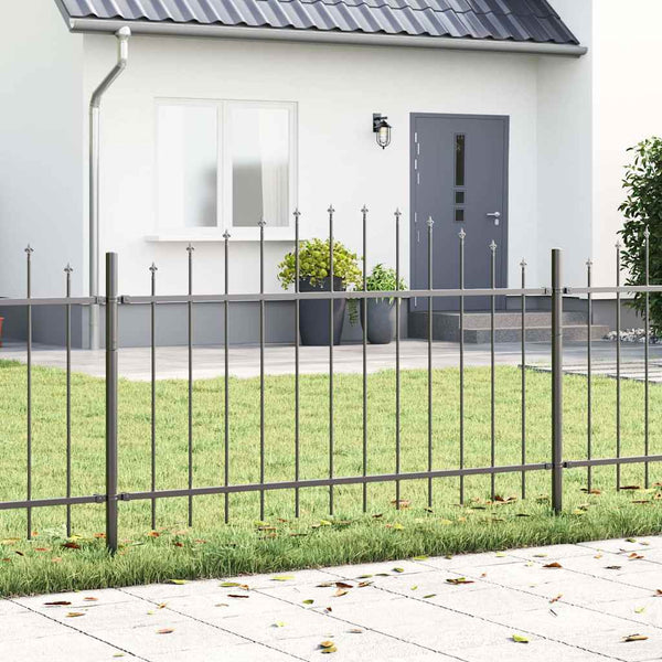Grauer Gartenzaun 170x140cm, 7-teilig