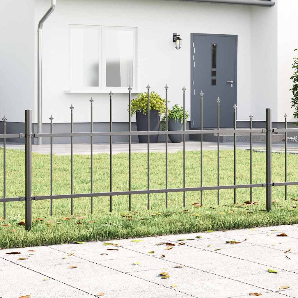 vidaXL Clôture de jardin Woerden 8 pcs Gris