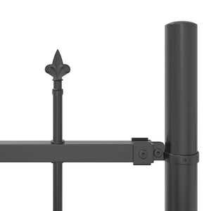 Gartenzaun 8-teilig Grau 170x215 cm Stahl
