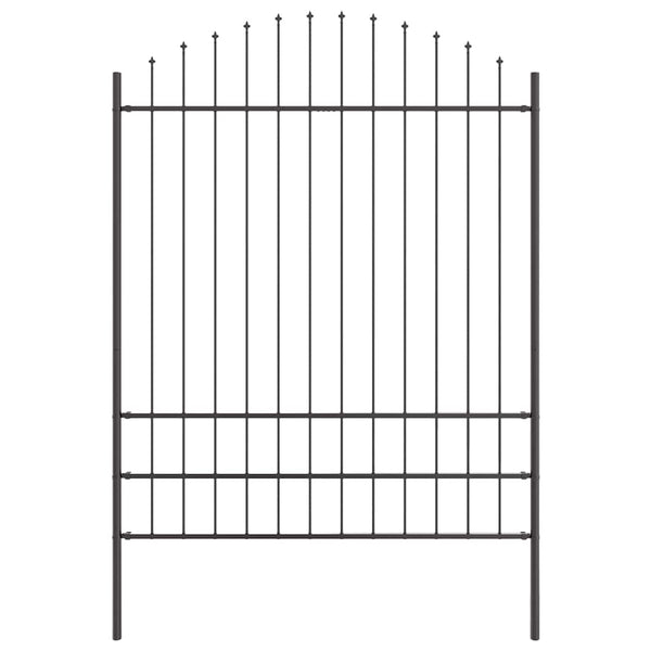Gartenzaun, 8-teilig, Grau, 170x225 cm