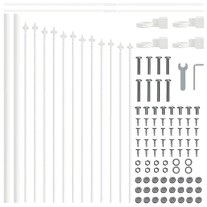 Gartenzaun Woerden, 2er-Set, Weiß