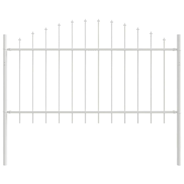 Gartenzaun 3er Set Weiß Stahl 170x140cm
