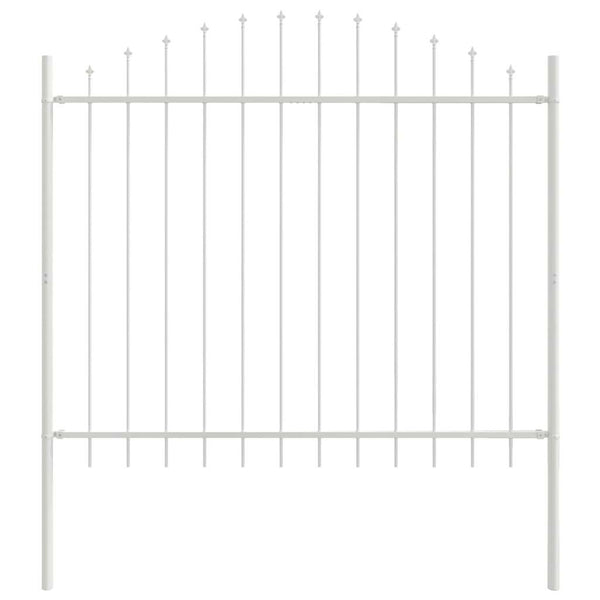 Gartenzaun Set Weiß, 3-teilig
