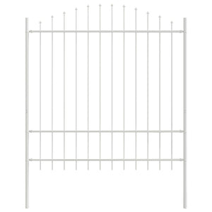 Gartenzaun Set Weiß, 3-teilig