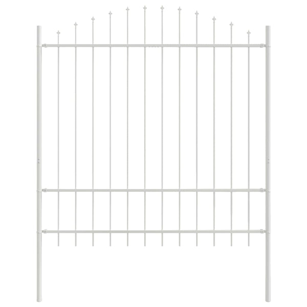 Gartenzaun Set Weiß, 3-teilig