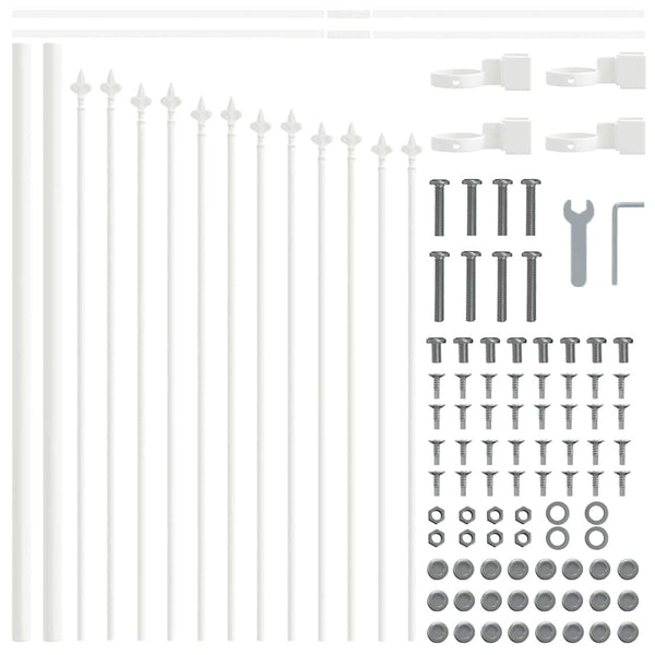 Gartenzaun Woerden, 4er Set, Weiß